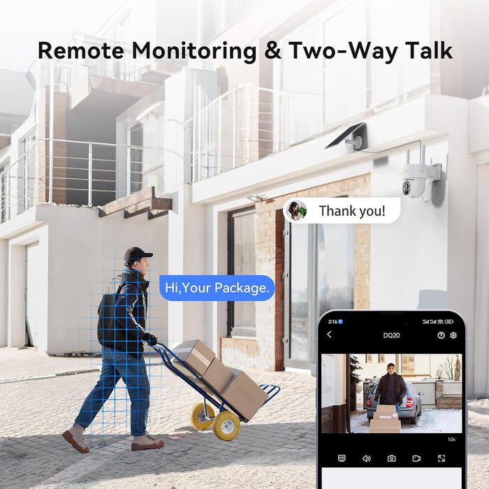 Solar Security Cameras Wireless Outdoor with 10'' Monitor, 4pcs 2K Solar Powered Camera System, 360° PTZ, Color Night Vision,Human Detection,10CH NVR with 500GB HDD,2.4G/5G WiFi,No Monthly Fee