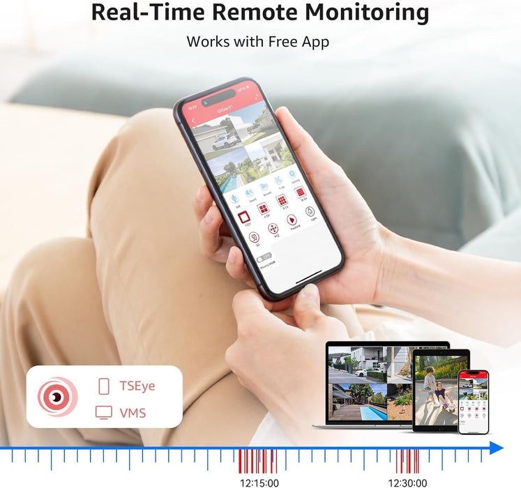 Wired Security Camera System Outdoor with 4pcs 1080P Waterproof Security Camera, 4CH AHD DVR with 500G HDD Indoor/Outdoor Surveillance DVR Kit, IR Night Vision, Motion Detection, 24/7 Record