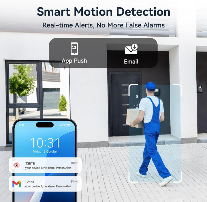 Wired Security Camera System Outdoor with 4pcs 1080P Waterproof Security Camera, 4CH AHD DVR with 500G HDD Indoor/Outdoor Surveillance DVR Kit, IR Night Vision, Motion Detection, 24/7 Record
